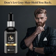 Mancode Anti Grey Serum 30ml Restore Natural Black Color of Grey White Hair