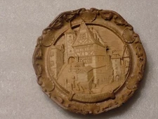 Wood Rothenburg Obder Tauber Vintage Carved Wall Hanging Decor Picture