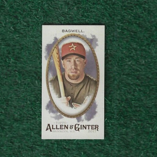 JEFF BAGWELL - MLB HOF - 2017 TOPPS ALLEN & GINTER MINI PARALLEL CARD # 350