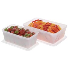 3 Qt Translucent Plastic Food Storage Box - 10 5/8"L x 6"W x 4 1/8"D