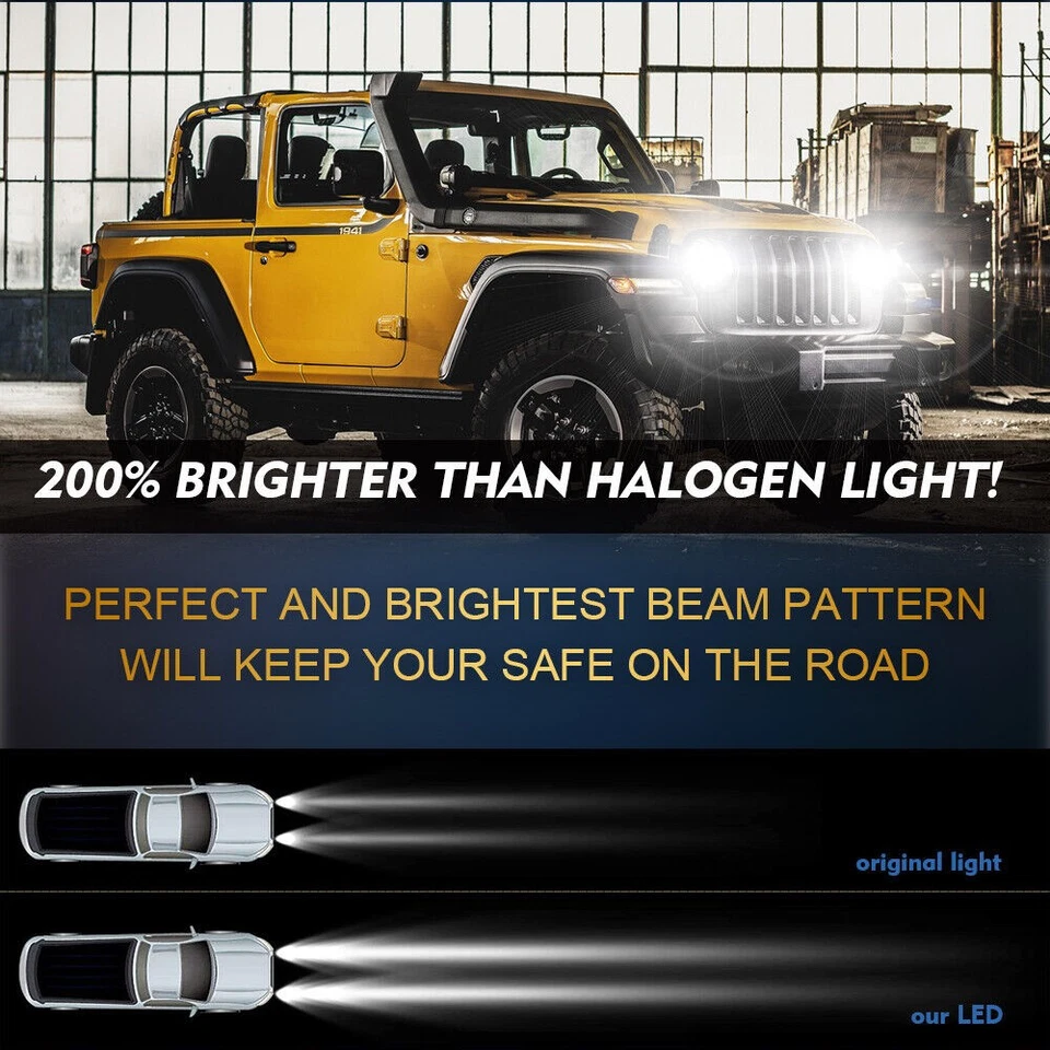 2X 7" Faros LED Redondos Alto/Bajo Halo DRL Proyector Para Ford Modelo A 1930 1931 Foto 3 de 4