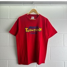 Vintage Disneyland Mickey Toontown red cotton t-shirt size L