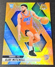 2024-25 Mosaic Prizm Honeycomb Ajay Mitchell Rookie RC SP #204 OKC Thunder