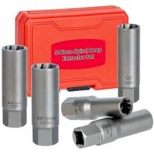 5PCS Deep Bolt Extractor Kit, Easy Out Spark Plug Socket Set, Ez...