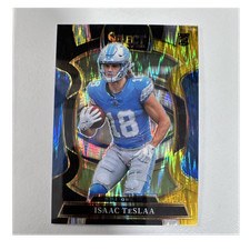 Panini 2025 Select Prizm Isaac Teslaa #70 Concourse RC Lions Football Card
