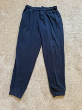 PUMA Mens Black Jogger Pants L Cotton Polyest...