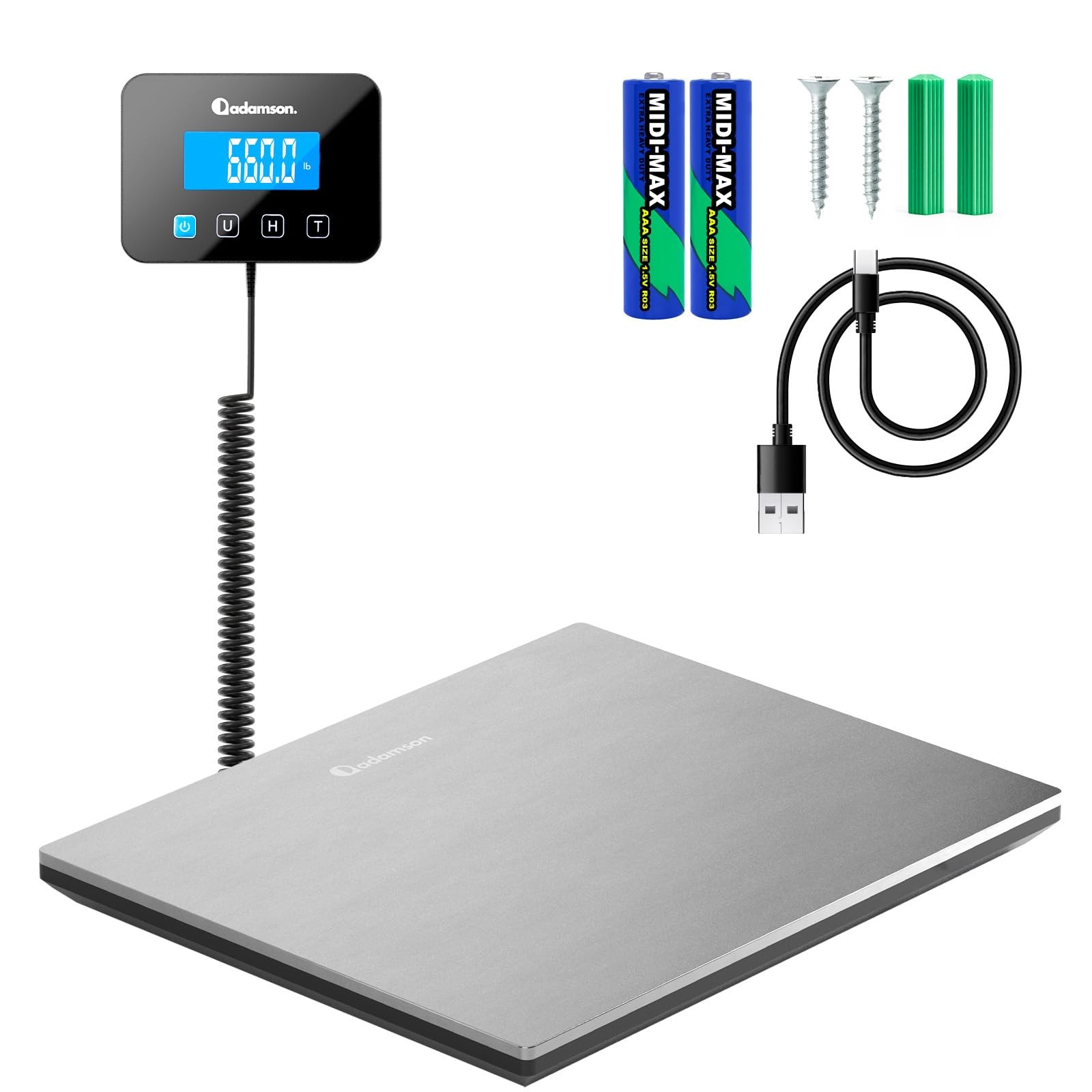 Parcel Scales - 300 kg - Heavy-Duty & High Accurate Digital Postal Silver