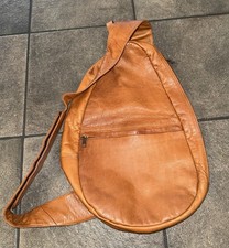 Vintage Boulder Ridge Leather Tear Drop Sling Back Pack Tote
