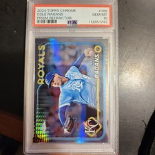 2024 TOPPS CHROME PRISM REFRACTOR #186 COLE RAGANS PSA 10 - KANSAS CITY ROYALS