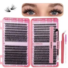 Lash Extension Kit 640Pcs,DIY Individual Lashes Clusters Kit,Lash Bond And Se...