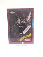 2025 Topps Chrome Marvel Gambit #105 Blue & Red Spider Web Refractor /62