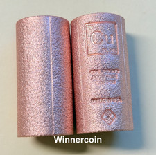 2 x 1 LB Pound Copper 16 oz .999 Fine Stamped Elemental Design Bullion Bar USA