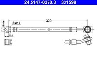 ATE Bremsschlauch 24.5147-0370.3 FüR MERCEDES-BENZ