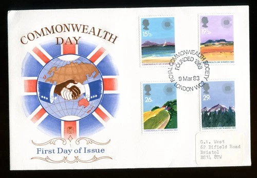 1983 Commonwealth Day Stuart FDC. Royal Society London First Day Cover 1211-1214