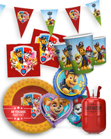 Paw Patrol Deko Set 48Tlg Helium Ballons Wimpelkette Teller Becher Servietten