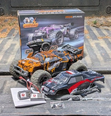 VEVOR RC Car 1/10 4WD Off-Road Monster Truck Brushless Lipo DEERC Fast 2.4GHz
