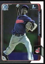 2015 Bowman Draft Chrome Triston McKenzie #96 Cleveland Indians
