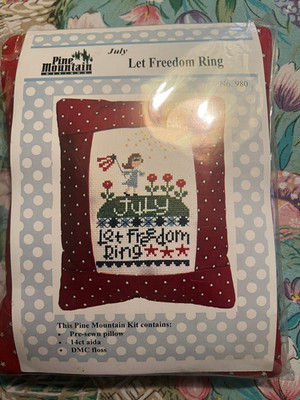 Pine Mountain Designs- July-Let Freedom Ring Pillow kit