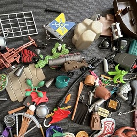 Playmobil Mixed Lot Figures Accessories Weapons Shields Horse Ape Palm Tree Boat