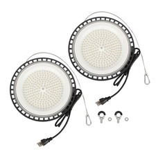 2 Pack 150W UFO LED High Bay Light Factory Warehouse Commercial Shop Lights