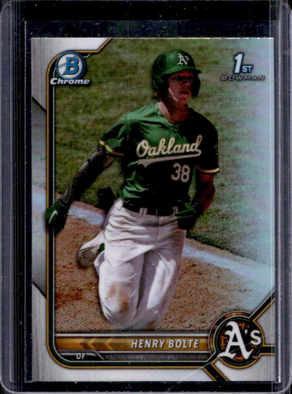 2022 Bowman Draft Henry Bolte Chrome Refractor 1st Prospect #BDC-121 Athletics