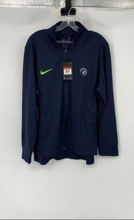 Nike Mens Blue Long Sleeve Dri Fit Activewear Track Jacket Size Large