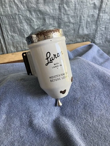 Vintage Porcelain Luron With Lanolin Gas Station Soap Dispenser