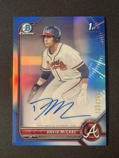 2022 Bowman Draft 1st - Chrome Auto Blue Refractor David McCabe /150