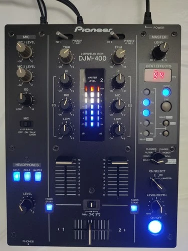 Pioneer Djm 400 SERVICED, MODDED, SKINNED, FULLY WORKING, 2ch Dj Audio Mixer
