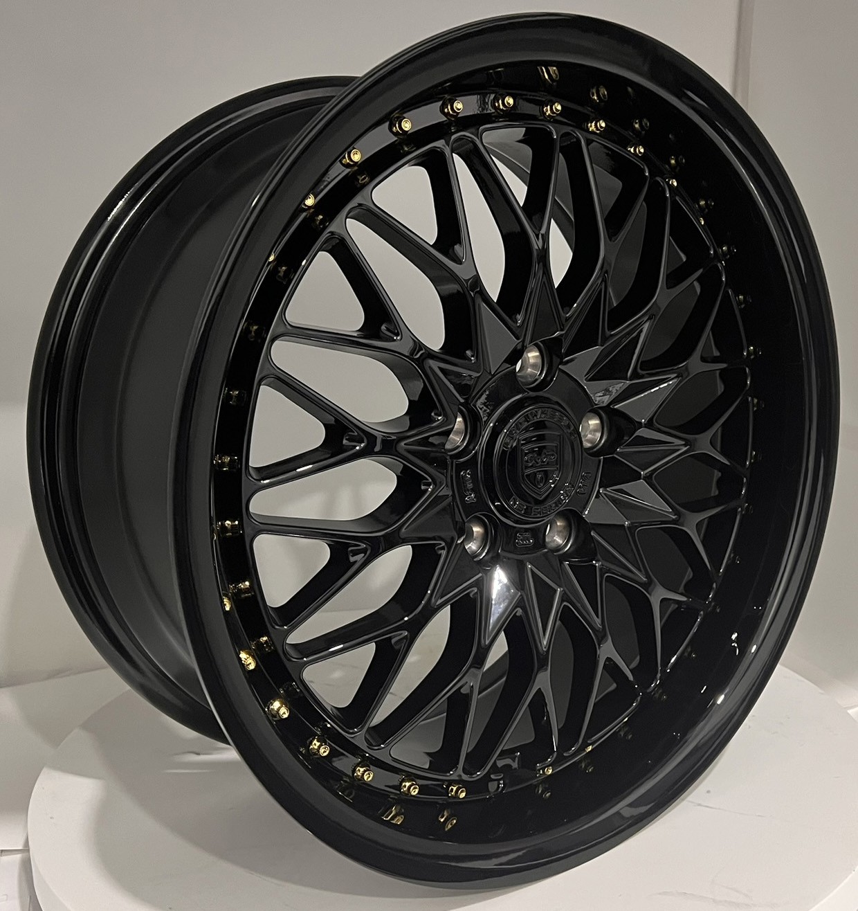 NS5 19 inch Black Gold Rim fits MASERATI COUPE 4200 2002 - 2006
