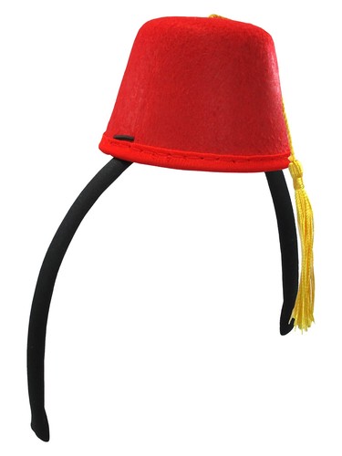 Unisex Adult Monkey In Fez Hat Kit Mini Headband Nose Tail Movie Costume Set - Picture 3 of 8