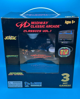 Midway Classic Arcade Vol 1 TV Plug N Play System 3 Game Joust Gauntlet Defender