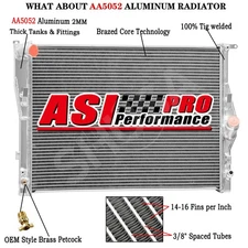 2 Row Aluminum Radiator For 2006-2013 BMW 128i 325 328 330 Z4 2.0L 2.5L 3.0L L6