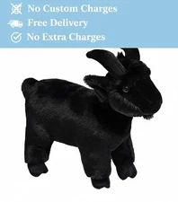 Black Goat Plush Toy 12" Stuffed Animal Toddler Doll Gift for Kids