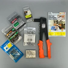Arrow E-Z Pull Riveter Rivet Tool Model RH200 and Rivet Supplies Lot