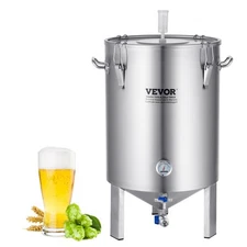 VEVOR 16 Gal Stainless Steel Home Brew Kettle Set Beer Brew Bucket Fermentor