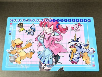 Digimon Table Playmat CCG DTCG TCG Mouse Pad Nokia Shiramine Card Game Mat & Bag