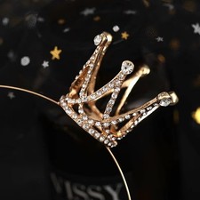 Children Princess Tiara Crown Hairband Rhinestone Baby Birthday Hair Accessories