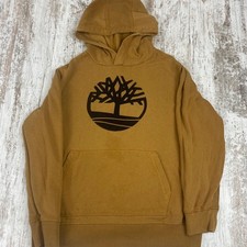 Timberland Youth Boys Tree Logo Pullover Hoodie Large 14/16 Wheat Brown Fleece