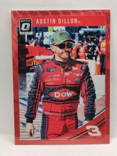 2019 Donruss Optic Racing Austin Dillon Red Wave NASCAR Card #23 Color Match