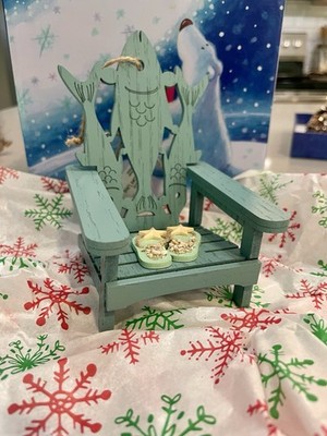 Macys Holiday Lane NWT Beach Chair Christmas Tree Ornament Fish Flip Flops