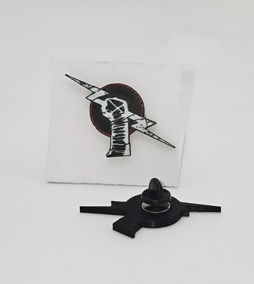 CM Punk Lightning Bolt Logo 3D Druck Pin Anstecker sXe Wrestling Fan hergestellt in UK