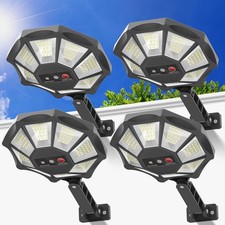 Outdoor Solar Wall Light LED Motion Sensor Bright Flood Street Lamp 3Modes 1-4Pc
