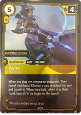 Ashe - Focused (169/219) - Riftbound Organized Play Promotional Cards Foil - NM — live eBay listing