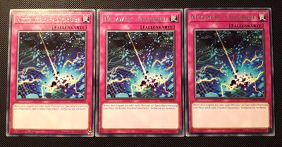 Yu-Gi-Oh! 3x Network Pitfall, MP19-EN050, Rare, 1st/2nd Edition, German, EX
