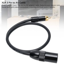XLR Male To AV Plug Cable 0.5m Length Copper Core Gold Plated XLR Male 3 Pi EWDA