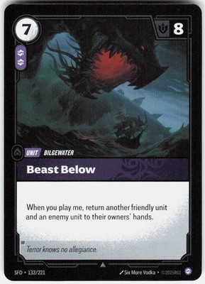 Beast Below Foil 132/221 Spiritforged Riftbound League of Legends