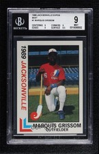 1989 Best Jacksonville Expos Marquis Grissom #1 BGS 9 MINT 0q3