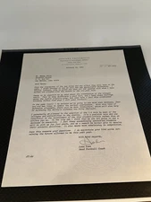 Rare, personal letter John Pont Indiana University football coach 1968 NCAA