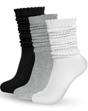 3 Pairs Slouchy Socks For Women Long Knee Thigh High Boot Leg Warmers Retro